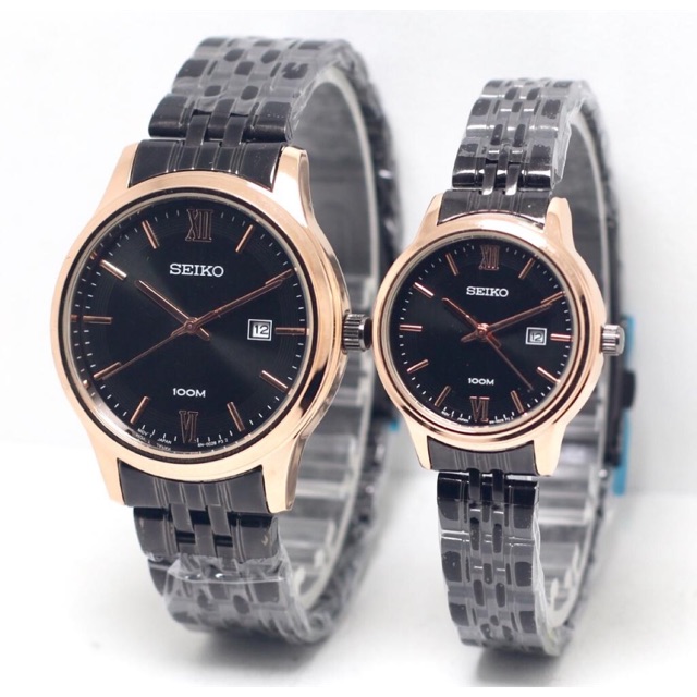 Jam tangan couple Seiko bulat tgl aktif