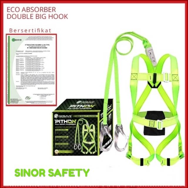 Full Body Harness PITHON Absorber Double Big Hook GOSAVE