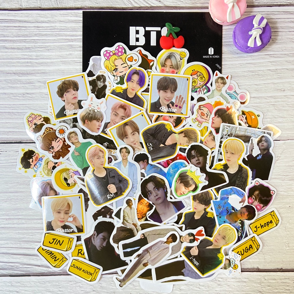 Stiker Motif Kartun BTS Untuk Koper