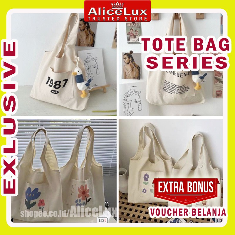 Tas Tote Bag Wanita Toote Bag Tootbag Vintage Besar Kain Toth Bag Totebag Totebage Tebal Bahan Kanva