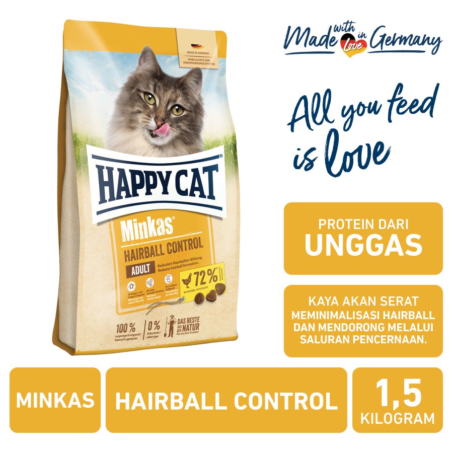 Happy Cat Minkas Hairball Control 1.5Kg