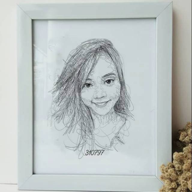 Lukisan foto/Lukisan wajah/Bingkai foto/Kado murah/Kado ultah/Hadiah murah