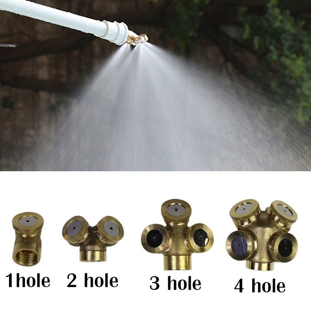 1 2 3 4hole Spray Misting Nozzle Garden Sprinkler Fitting Hose Nozzle Connector Shopee Indonesia