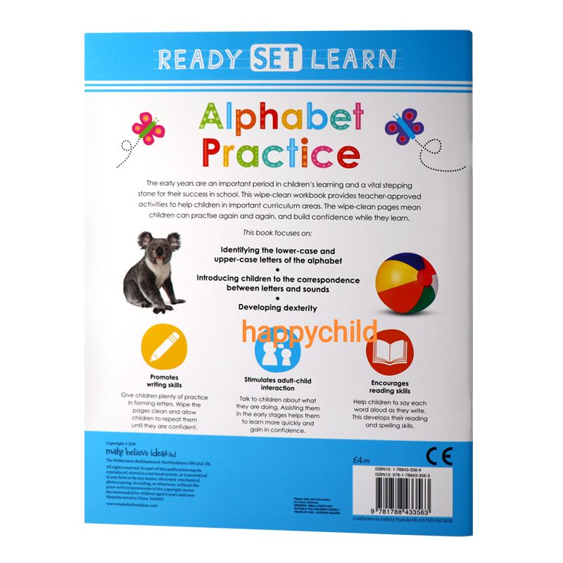 original Alphabet practice ready set learn buku anak buku nursery happychild