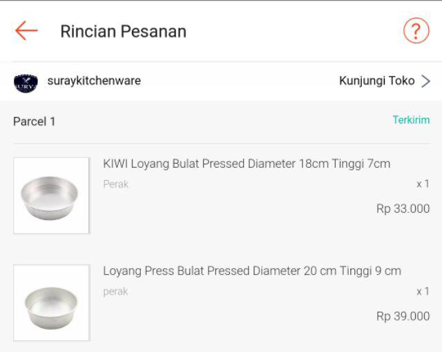 Kiwi Loyang Bulat Pressed Diameter 18cm Tinggi 7cm