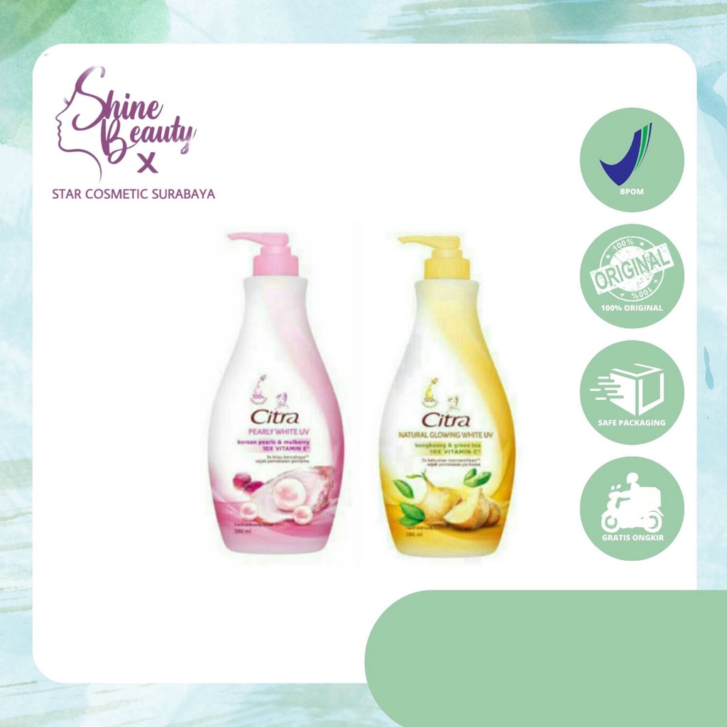 Citra Body Lotion 380ml / Citra HBL Ukuran Besar (Pump) / Hand Body Lotion/