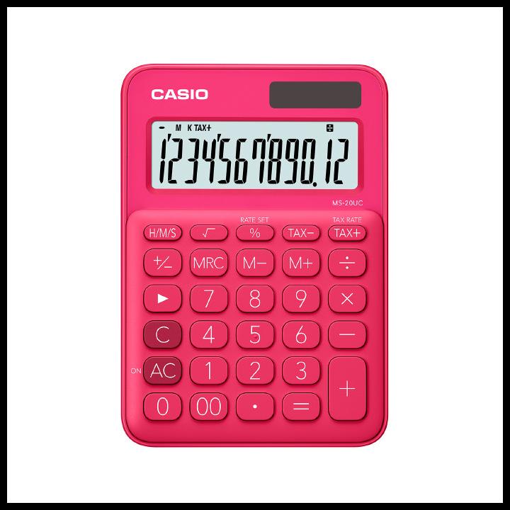 

Casio Colorful Calculator Ms-20Uc-Red