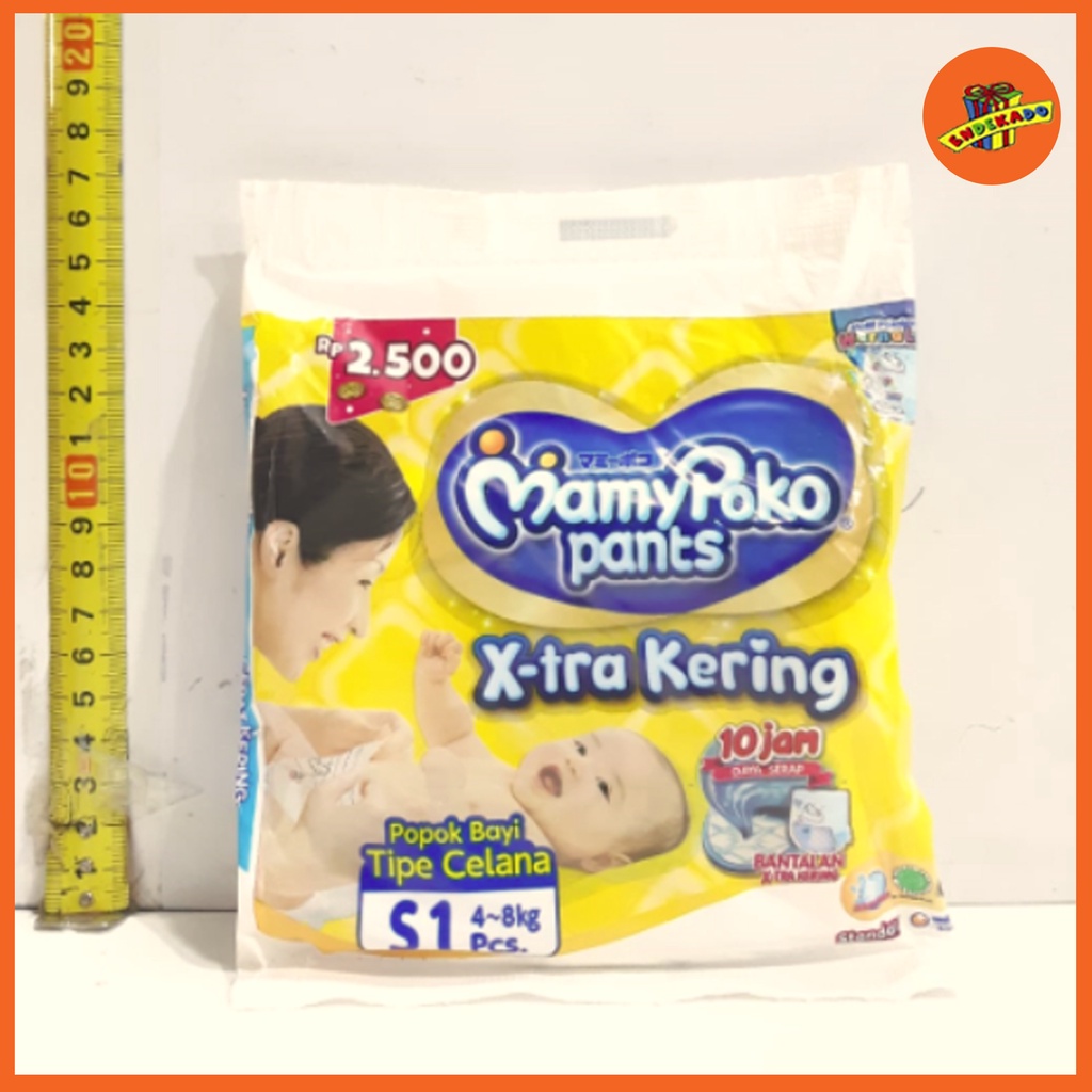 MAKASSAR! MAMYPOKO PANTS X-TRA KERING S1 10Pcs - Popok Celana