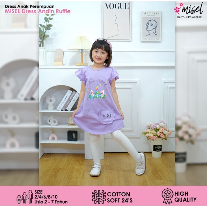 Daster Anak Perempuan 1-8 Tahun, Dress Kaos Midi Anak Cewek