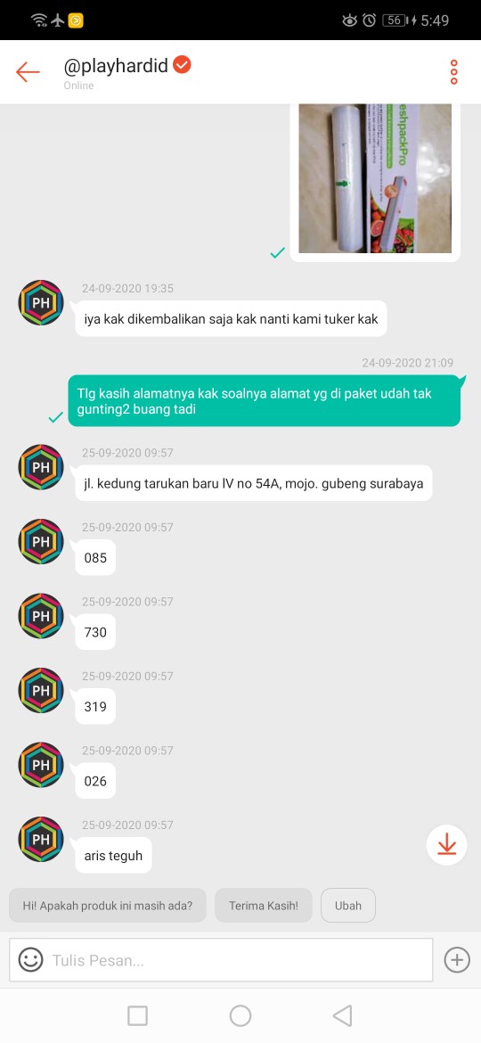 Kantong Plastik Vacuum Storage Bag 28x500cm 1 Roll