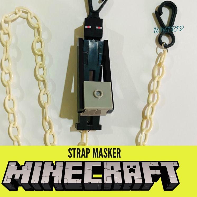 Barang Pilihan.. Strap tali gantungan masker LEGO MINECRAFT anak pria wanita hijab DIY