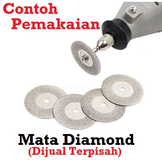 [HAEBOT] Mandrel 3mm Batang As Shaft 2.35mm 3.17mm Mini Ginder Gerinda Pegangan Mata Potong Amplas Poles Asah putih