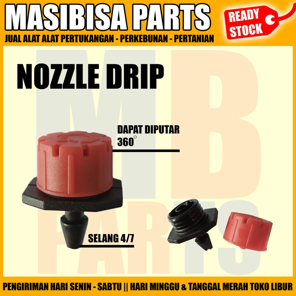 NOZEL DRIP PUTAR ADJUSTABLE / DRIPPER IRIGASI SELANG 4/7