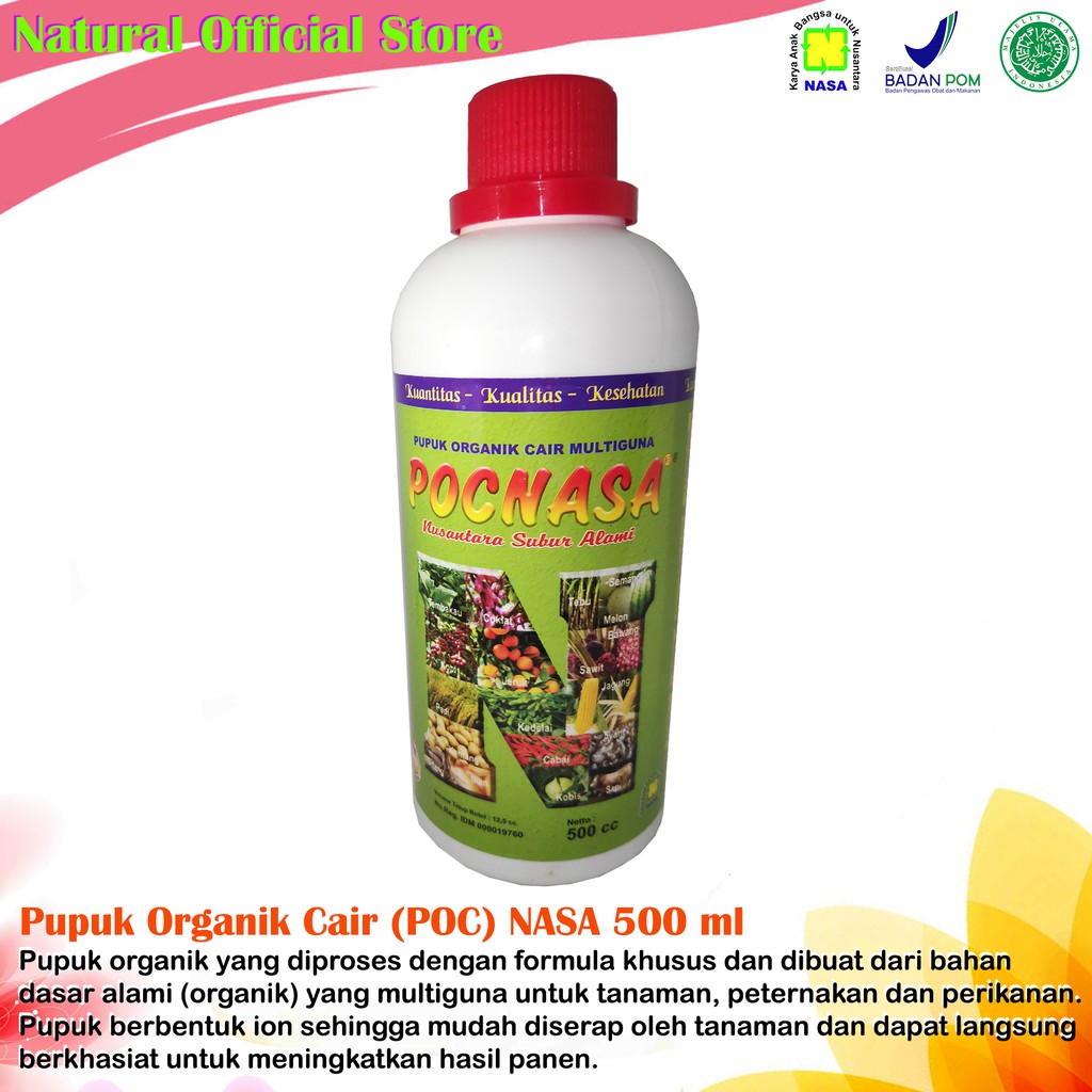 PUPUK ORGANIK CAIR POC NASA 500 ML Shopee Indonesia PUPUK ORGANIK CAIR POC NASA 500 ML Shopee Indonesia