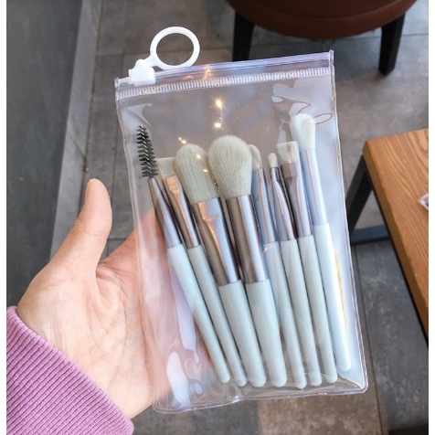 Kuas Set Make Up 8pcs Set Mini Travel MakeUp Brush halus lembut