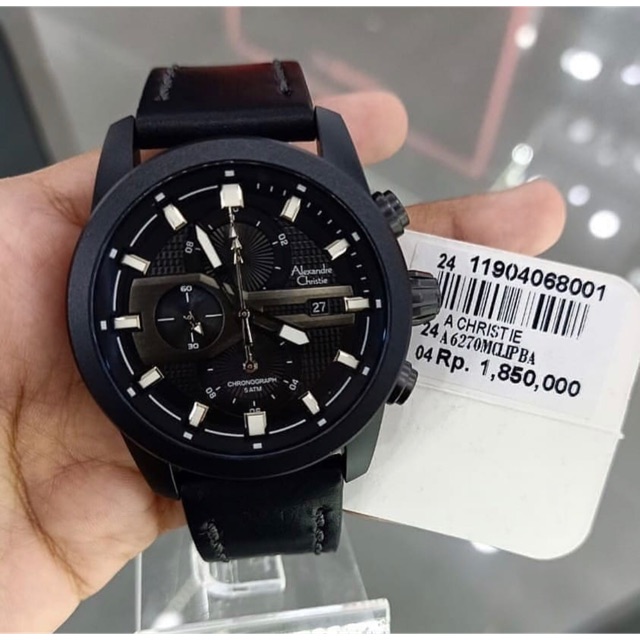 Jam Tangan Alexandre Christie Ac 6270 Original Full Black