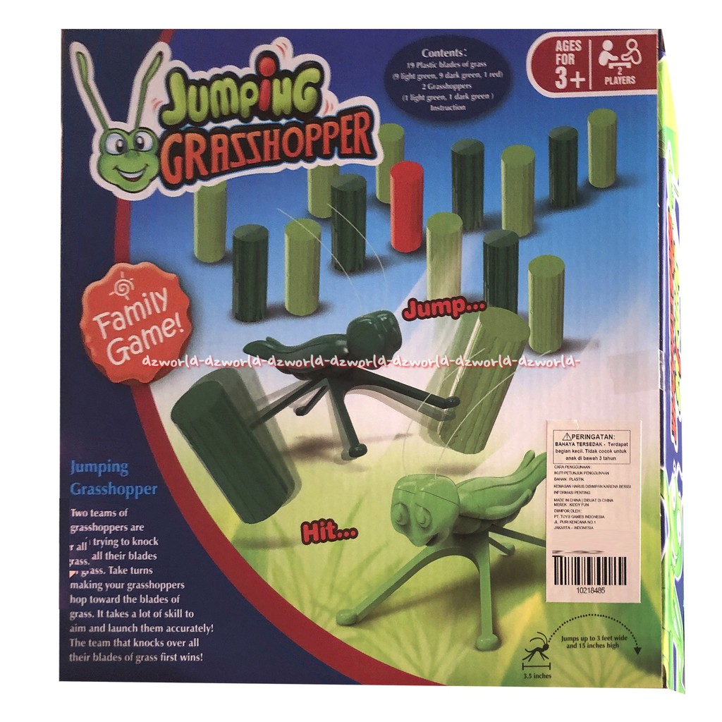 Kiddy Fun Jumping Grasshopper Mainan Keluarga Lompat Lompat