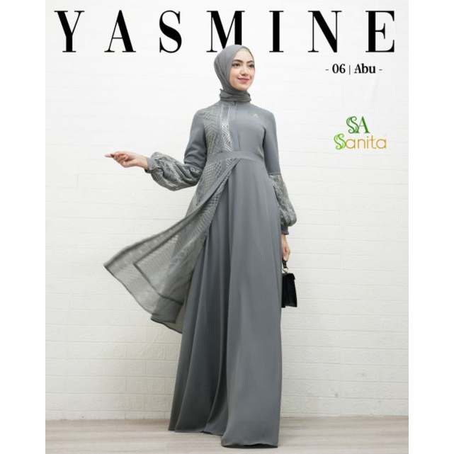 Dress Yasmine Ori by Sanita Hijab / Gamis Brukat / Muslimah Branded Wear / Gamis Set Syar'i / Gamis Pesta / Gamis Mewah / Baju Syar'i Pesta / Fashion Muslimah-6
