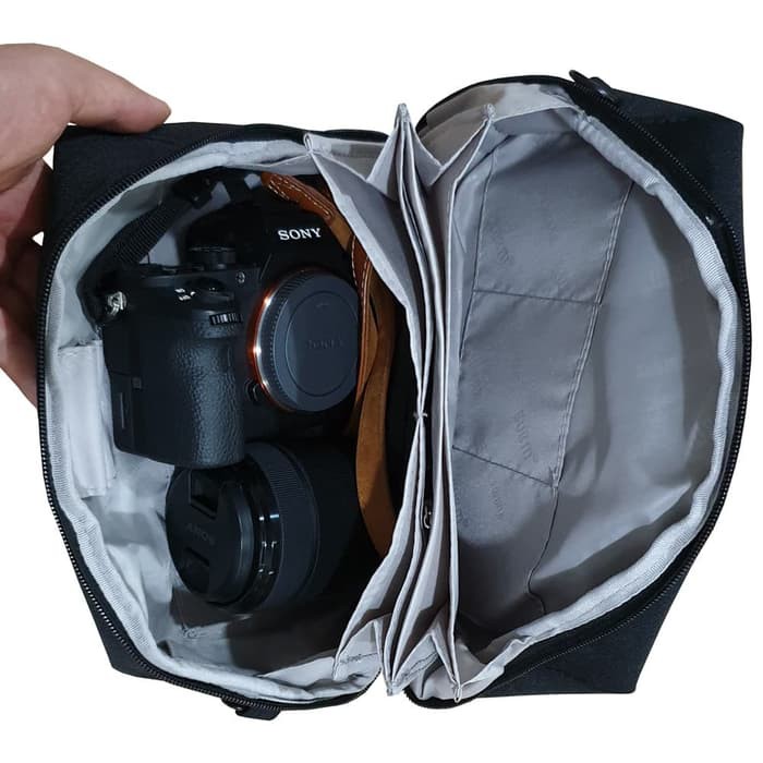BUBM XKB - Tas Kamera Mirrorless Selempang with Gadget Organizer - BK