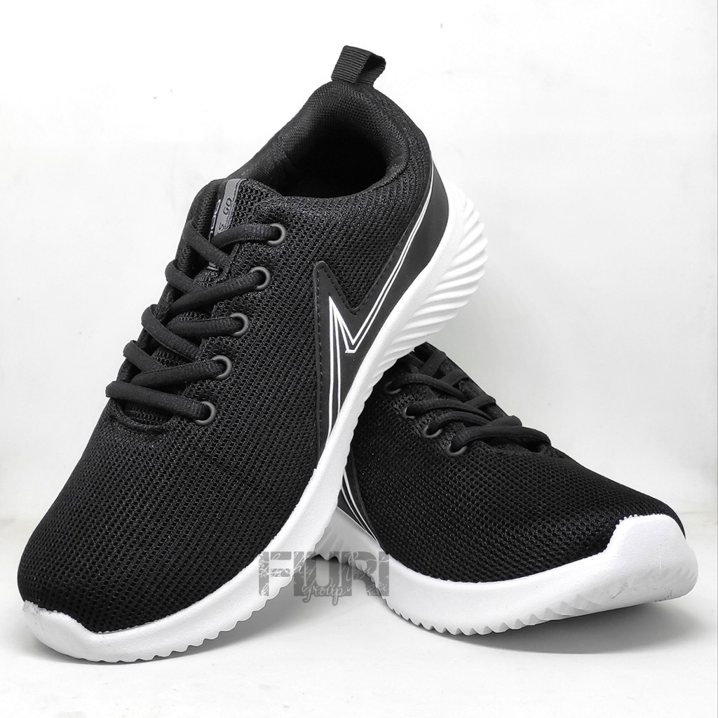 FIURI - ANDO ORIGINAL - BOAZ 35-43 HITAM PUTIH - SEPATU SNEAKERS SPORT KANVAS SOL KARET ANAK LAKI-LAKI - SEPATU KETS TRENDY PRIA DEWASA - SEPATU OLAHRAGA LARI FITNES SENAM KERJA KULIAH SEKOLAH SD SMP SMA BERTALI COWOK MURAH PROMO DISKON BONUS KAOS KAKI