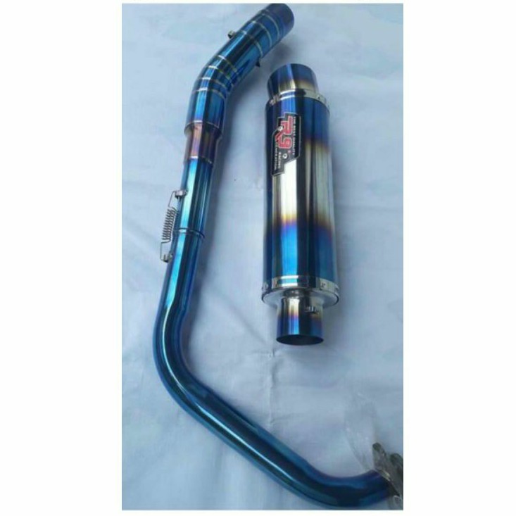knalpot R9 blue moon PNP Tiger Megapro gl cb Sonic Verza dll.