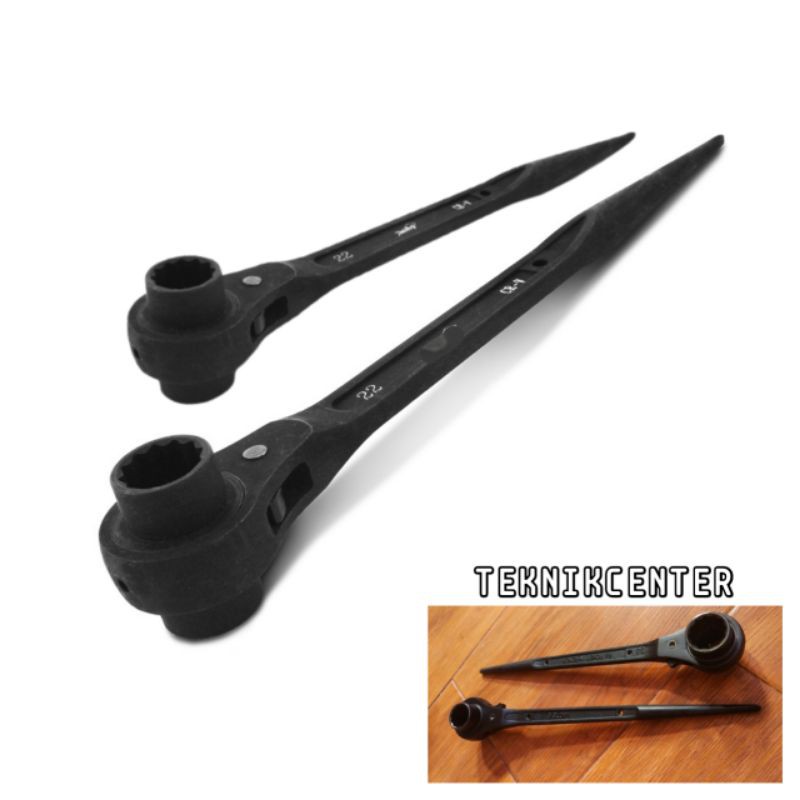 KUNCI RATCHET SCAFFOLDING 17 x 21 MM DOUBLE SHOCK GLORY RATCHET