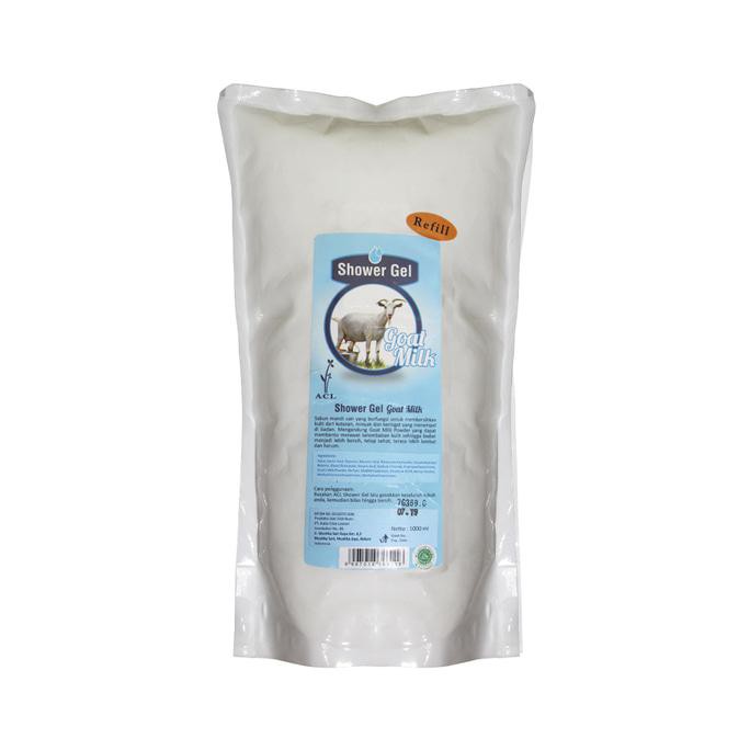 Refill Sabun Cair Shower Gel Goat Milk 1Liter