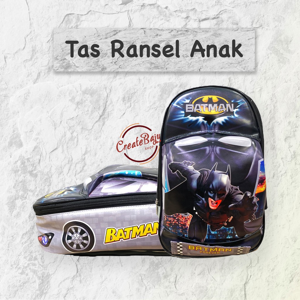 TAS RANSEL ANAK LAKI PAUD TAS RANSEL ANAK SEKOLAH KARAKTER BATMAN SPIDERMAN