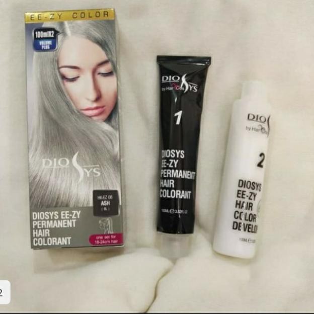☻ HAIR COLOR/PEWARNA RAMBUT DIOSYS + OXYDANT 75 ML (ASH) ABU ABU PUTIH ♚