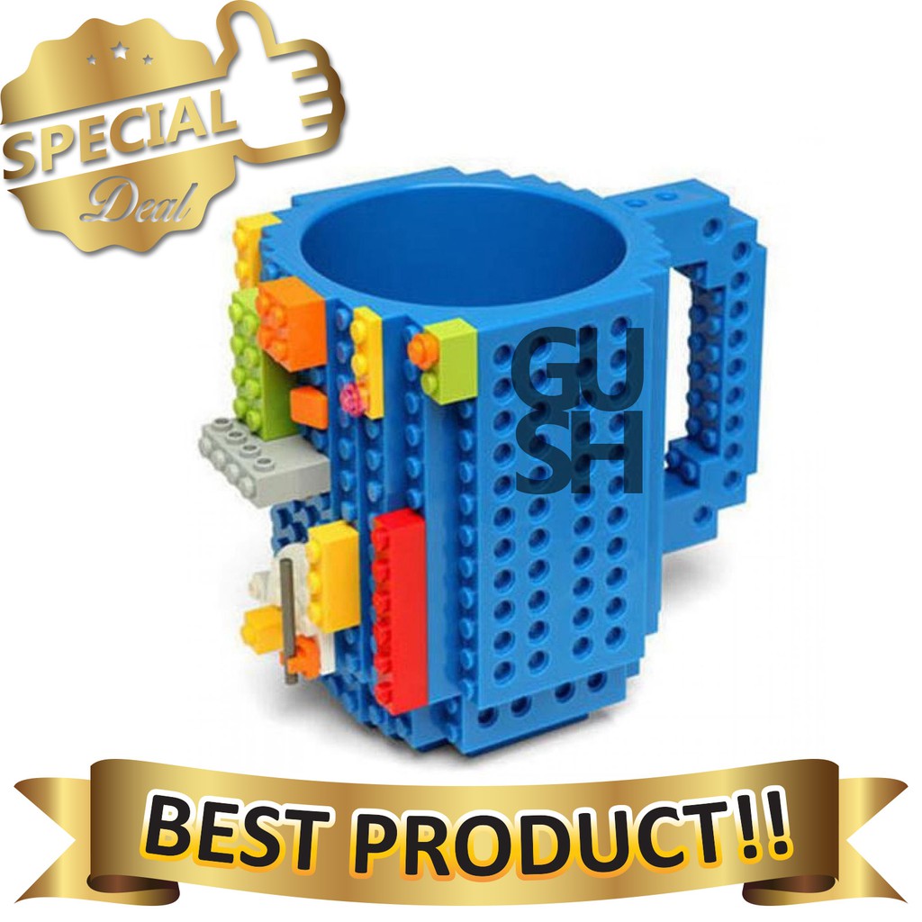 Gelas Mug Lego - Warna Biru