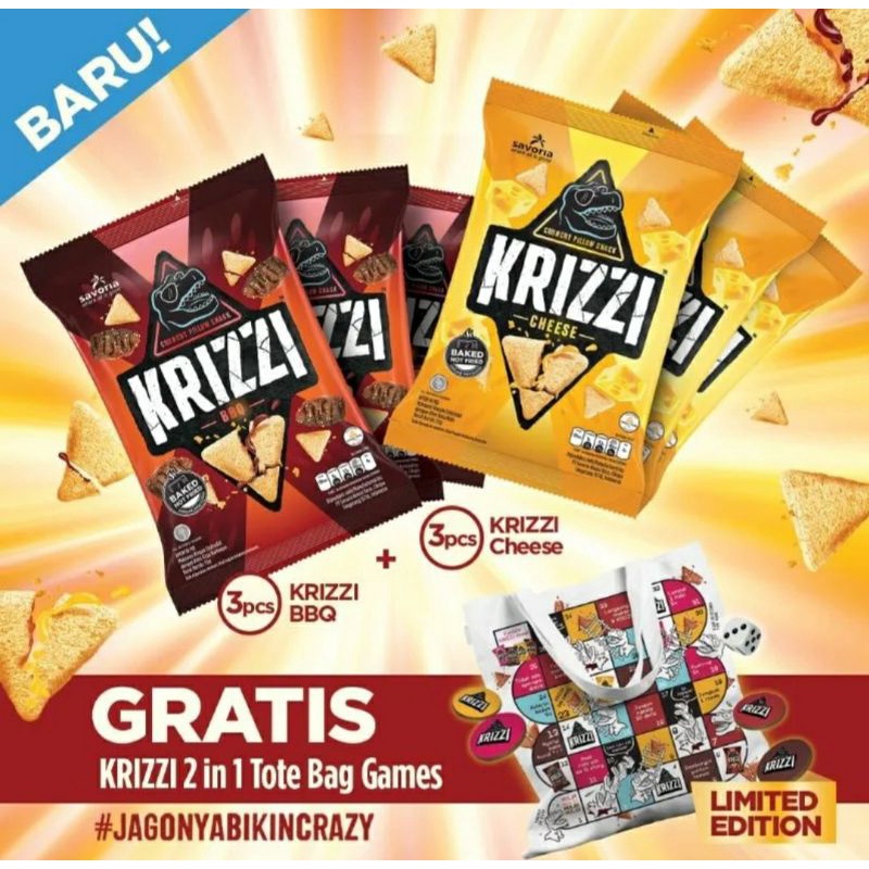 Krizzi Cheese dan BBQ free Tote Bag 2in1