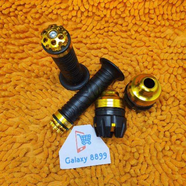 Handgrip ring gold + jalu as roda depan gold