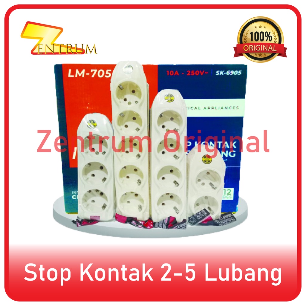 Stop Kontak 2 3 4 5 Lubang Merk Lumment SNI