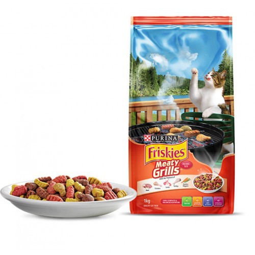 FRISKIES 1.1kg MEATY GRILLS / pakan hewan / makanan kucing / cat food / dray food / pet