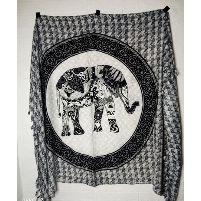 SARUNG PANTAI#SARUNG BALI OLEH OLEH BALI#SARUNG PANTAI BALI#-Gajah hitam putih