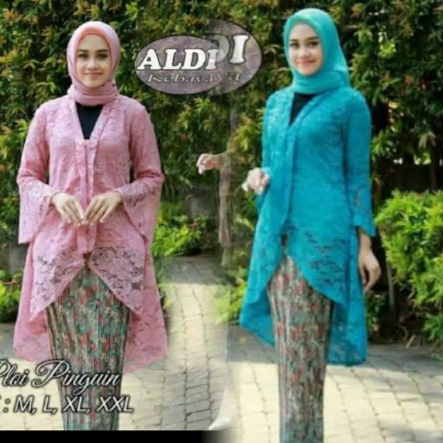 KEBAYA MODERN   SETELAN KEBAYA FLOY PINGUIN BROKAT MIX / KEBAYA WISUDA KEBAYA TERBARU BAJU WANITA