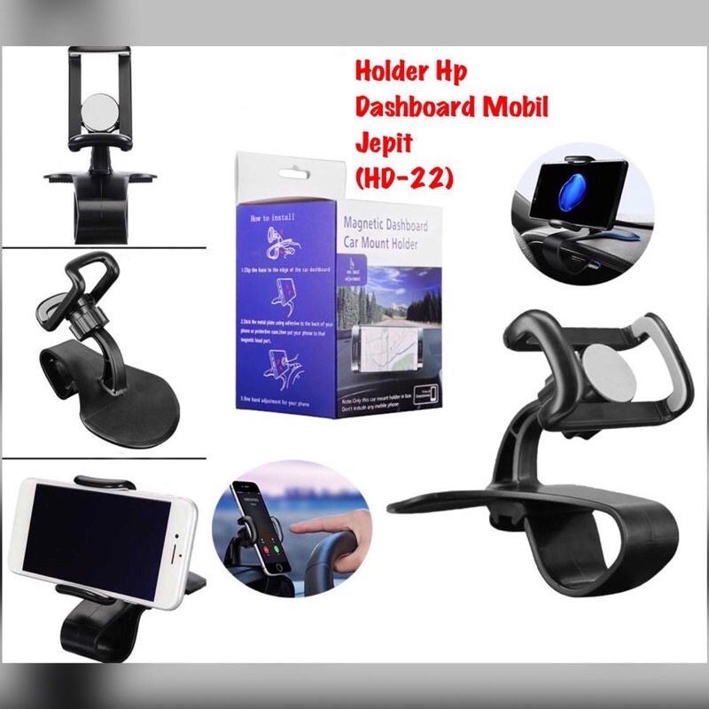 Car holder dashboard Universal Clip dudukan tatakan HP model CLIP HD 22