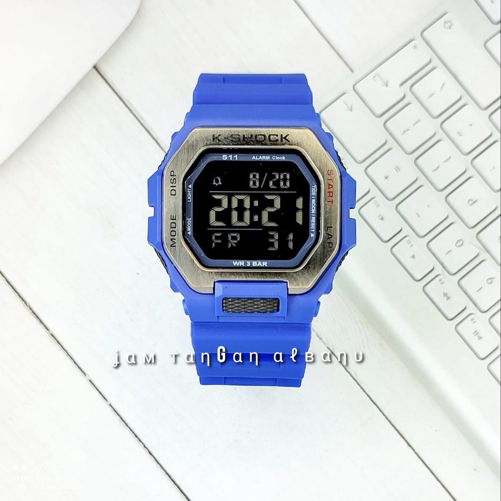 JAM TANGAN DIGITAL SEGI TALI RUBBER WARNA JAM TANGAN 511 DIGITAL SPORT JAM