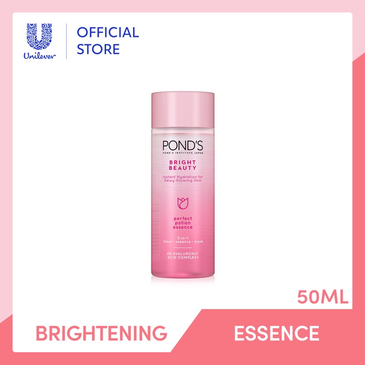 Ponds 3In1 Essence + Toner Perfect Potion Bright Beauty Hyaluronic Acid&amp;Niacinamide 50Ml