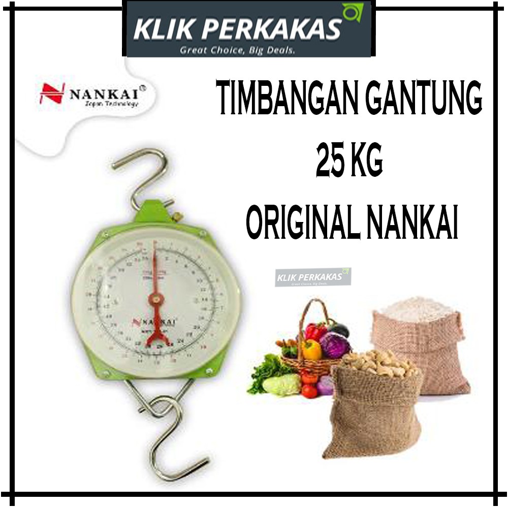 Timbangan Gantung 25kg 25 kg Hanging Scale - Alat Ukur Berat NANKAI