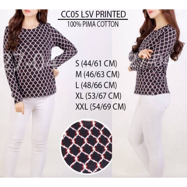 Blouse branded-CHARTER CLUB LONGSLEEVE PRINTED