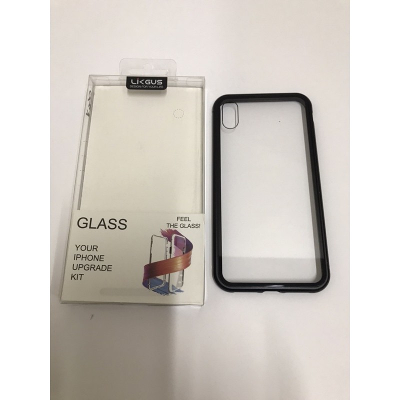 Case Magnet Iphone XS Max Magnetic Case Glass Bening Likgus