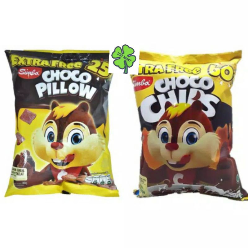 

SIMBA Choco Pillow Chips 80 gram - Sereal Coklat Sarapan