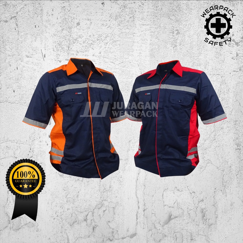 Baju Wearpack Safety  Wearpack Kerja Lengan Pendek Varian Kemeja