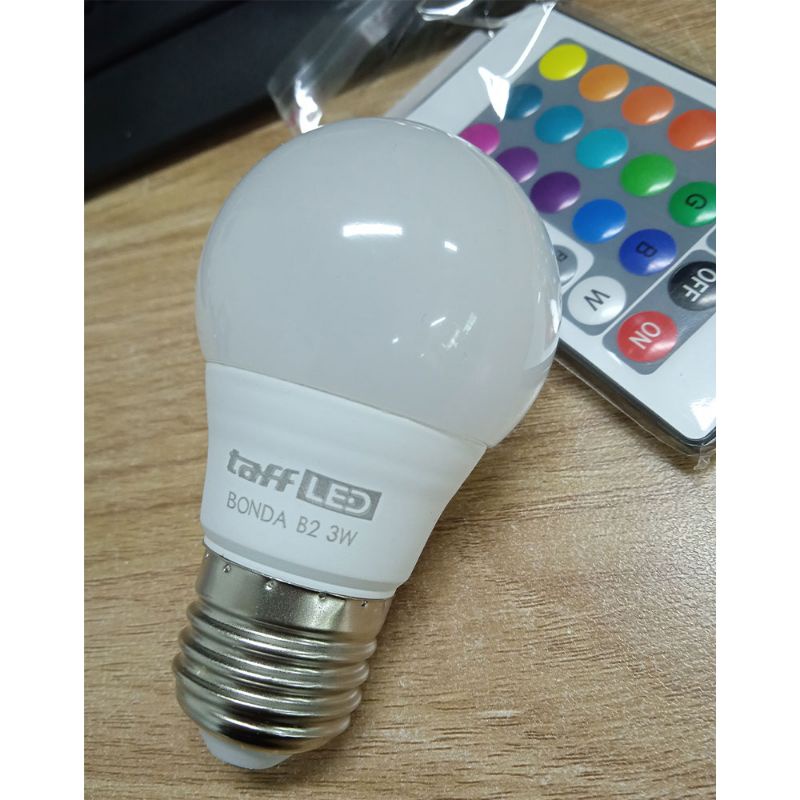 BOHLAM LAMPU 3W SMART LIGHT BULB DENGAN REMOTE CONTROL