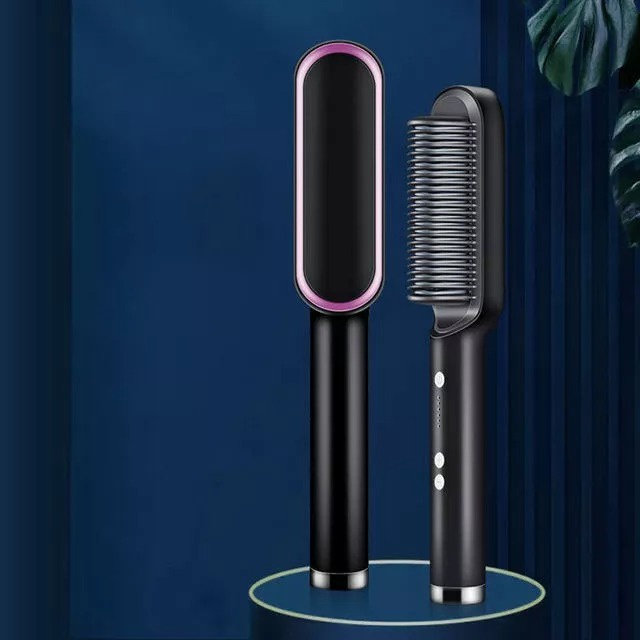 New Sisir Pelurus Rambut Sisir Pelurus Straight Comb Hair Stlylist Catok Sisir Pelurus Rambut Hair Straightener Curler 2 in 1 catokan sisir listrik