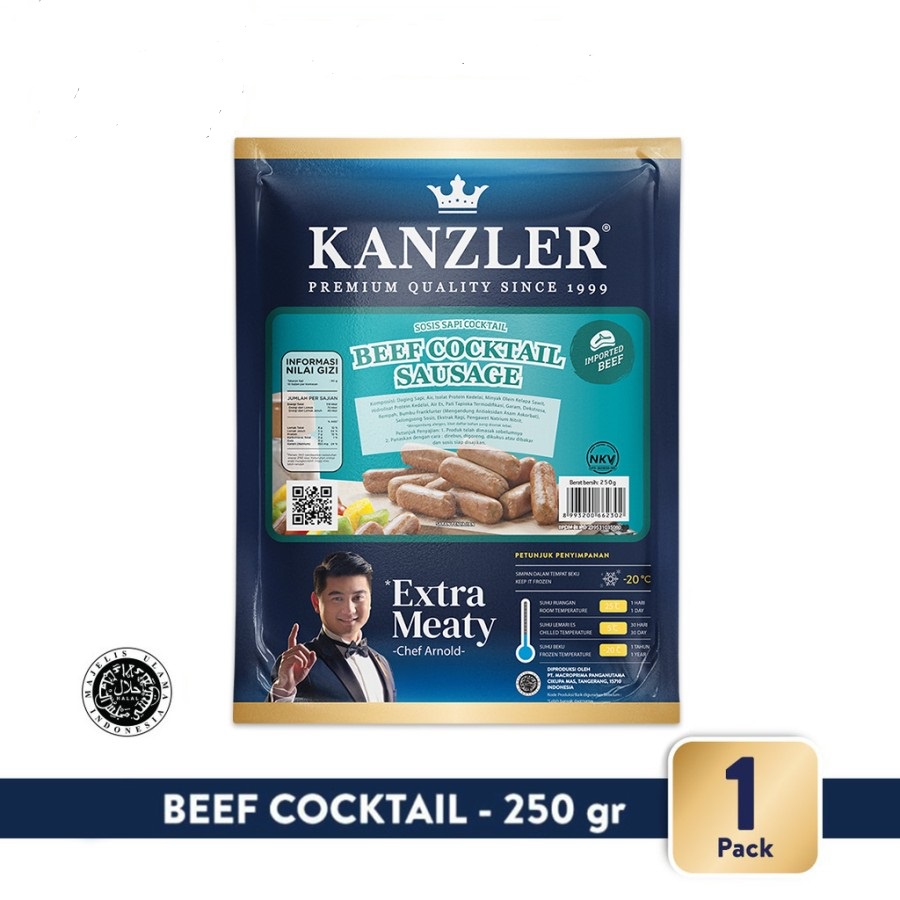 BEEF COCKTAIL KANZLER 250GR / 13 PCS SOSIS KOKTAIL SAPI HALAL