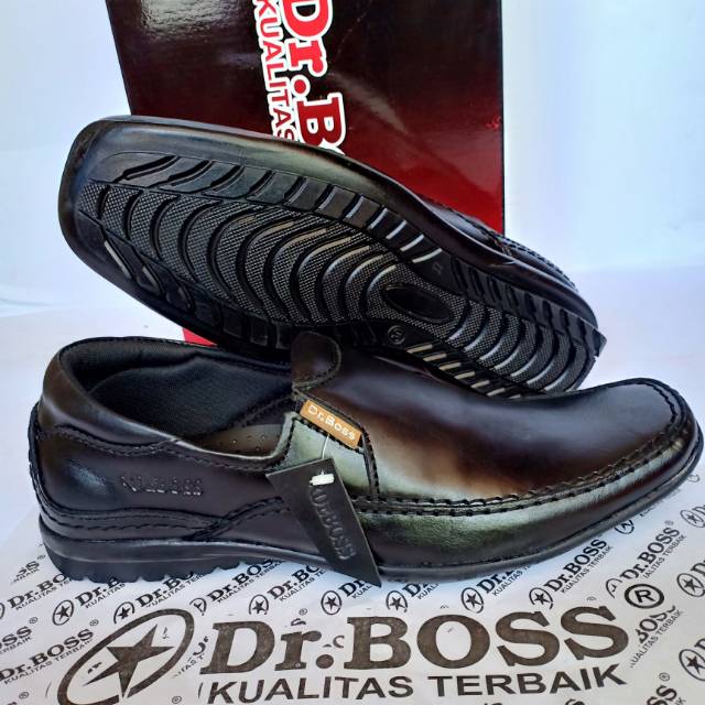 SEPATU PRIA  KULIT ASLI WARNA HITAM POLOS