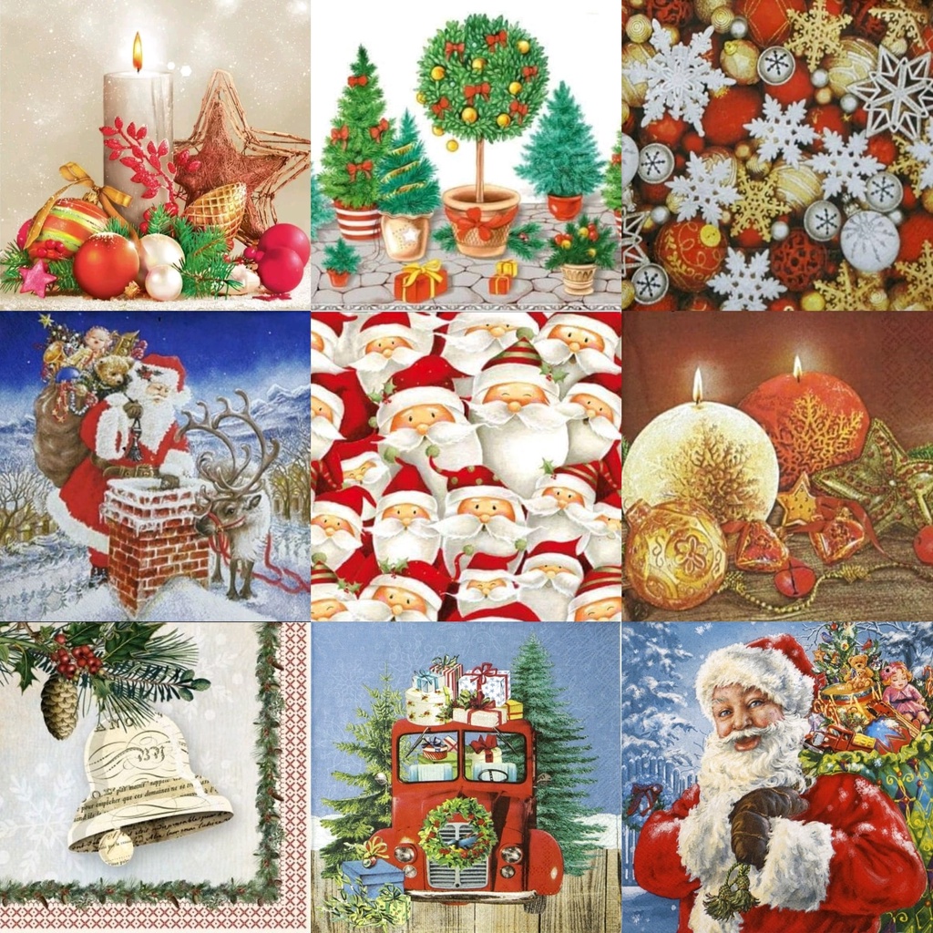 TISU NAPKIN DECOUPAGE EROPAH – Christmas Motif C