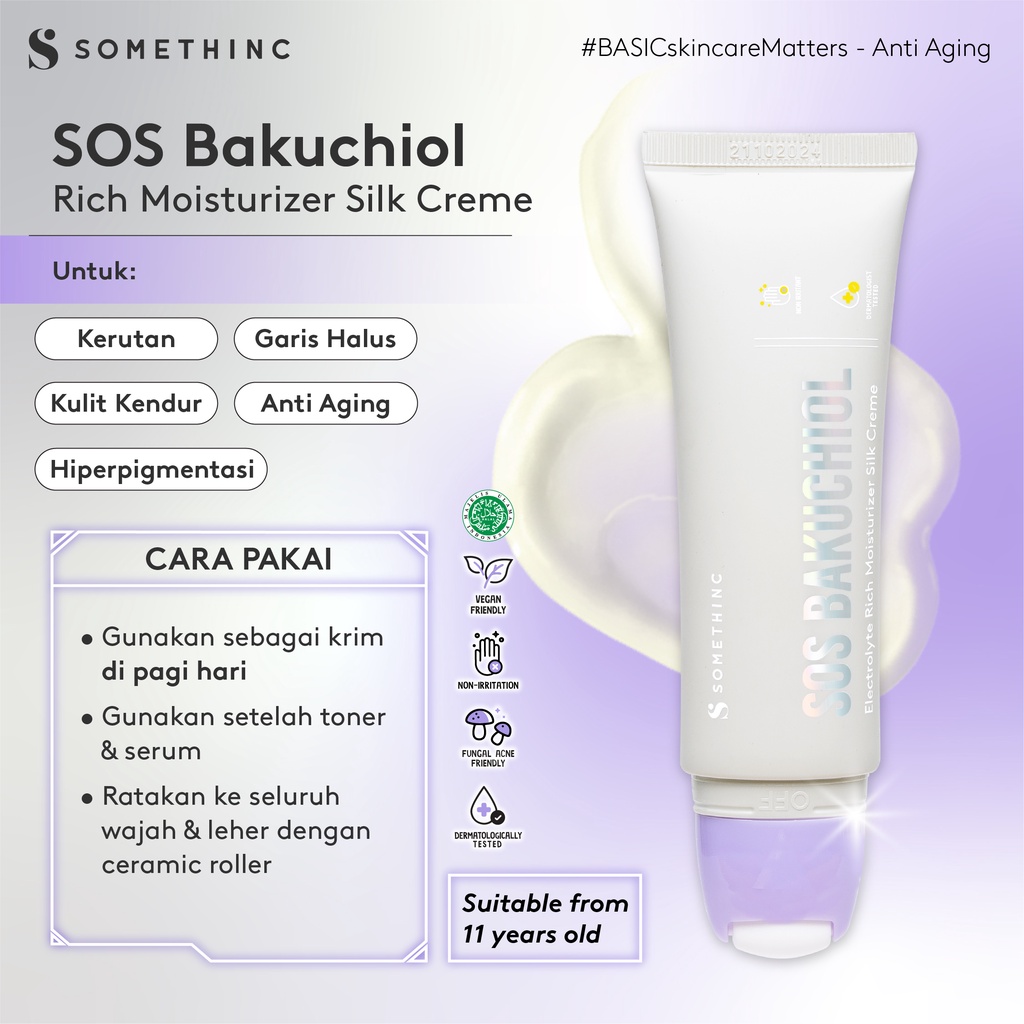 Somethinc SOS Bakuchiol Electrolyte Rich Moisturizer Silk Crème